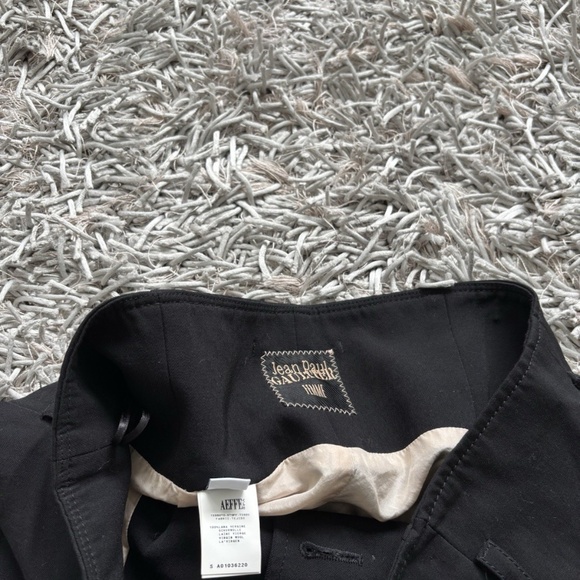 Jean Paul Gaultier Femme Skirt Pocket Black Buttons Wool Sz 8 US *VINTAGE*❤️ - Picture 8 of 12